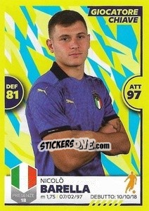 Figurina Nicolò Barella - Unici 2021 - Panini