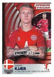 Sticker Simon Kjaer - Unici 2021 n. 91 - Panini