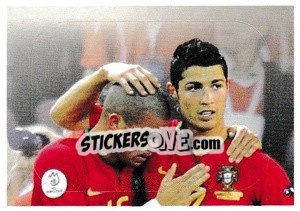 Sticker Cristiano Ronaldo Esulta Con - Portugal - Fome de Vencer 2021 n. 103 - Panini