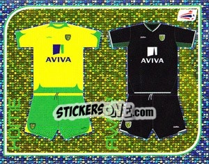 Sticker Norwich City Kits - Coca-Cola Championship 2008-2009 n. 280 - Panini