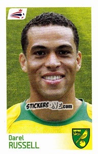 Sticker Darel Russell - Coca-Cola Championship 2008-2009 n. 295 - Panini