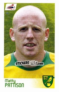 Sticker Matty Pattison - Coca-Cola Championship 2008-2009 n. 298 - Panini