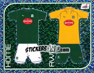 Sticker Plymouth Argyle Kits - Coca-Cola Championship 2008-2009 - Panini