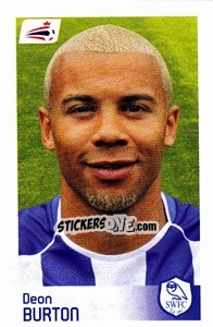 Sticker Deon Burton - Coca-Cola Championship 2008-2009 n. 445 - Panini