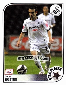 Sticker Leon Britton - Coca-Cola Championship 2008-2009 - Panini