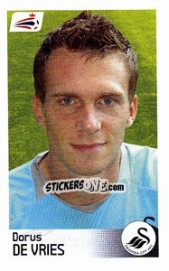 Sticker Dorus De Vries - Coca-Cola Championship 2008-2009 n. 484 - Panini