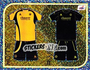 Sticker Wolverhampton Wanderers Kits - Coca-Cola Championship 2008-2009 n. 522 - Panini