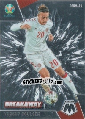 Sticker Yussuf Poulsen - UEFA Euro 2020 Mosaic n. 5b - Panini