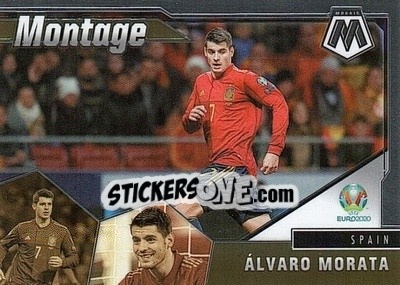 Sticker Alvaro Morata - UEFA Euro 2020 Mosaic n. 19mn - Panini