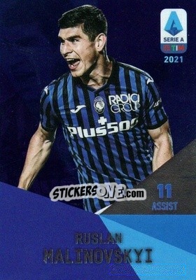 Sticker Ruslan Malinovskyi - Serie A TIM 2020-2021. Official Celebration Set n. CS54 - Panini
