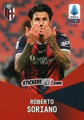Sticker Roberto Soriano - Serie A TIM 2020-2021. Official Celebration Set n. CS12 - Panini