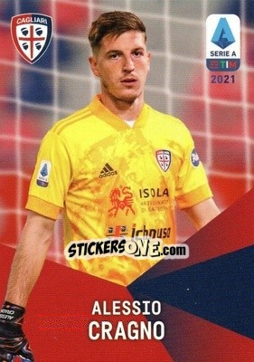 Sticker Alessio Cragno - Serie A TIM 2020-2021. Official Celebration Set n. CS13 - Panini