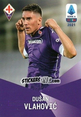 Sticker Dušan Vlahović - Serie A TIM 2020-2021. Official Celebration Set n. CS15 - Panini