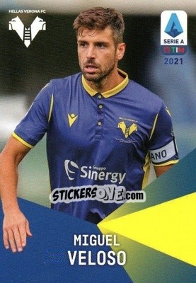 Sticker Miguel Veloso - Serie A TIM 2020-2021. Official Celebration Set n. CS17 - Panini