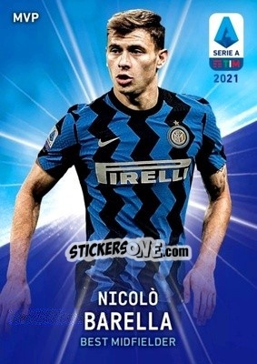 Sticker Nicolò Barella - Serie A TIM 2020-2021. Official Celebration Set n. CS41 - Panini