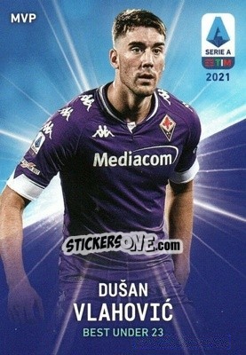 Sticker Dušan Vlahović - Serie A TIM 2020-2021. Official Celebration Set n. CS43 - Panini