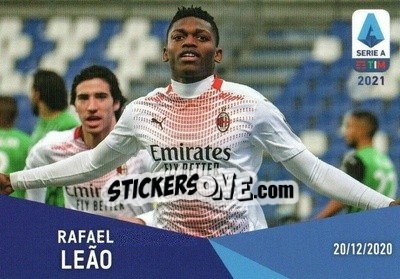 Figurina Rafael Leao - Serie A TIM 2020-2021. Official Celebration Set - Panini