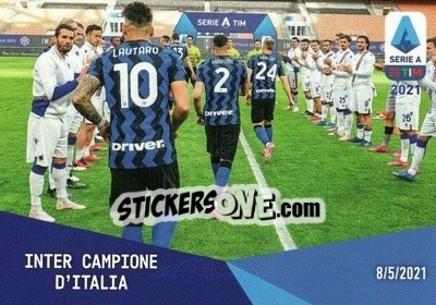 Cromo Inter Campione d'Italia - Serie A TIM 2020-2021. Official Celebration Set - Panini