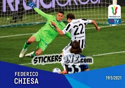 Sticker Federico Chiesa - Serie A TIM 2020-2021. Official Celebration Set n. CS52 - Panini