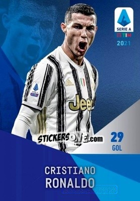 Sticker Cristiano Ronaldo - Serie A TIM 2020-2021. Official Celebration Set n. CS53 - Panini