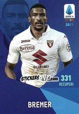 Sticker Gleison Bremer - Serie A TIM 2020-2021. Official Celebration Set n. CS56 - Panini