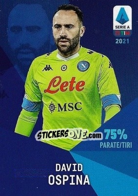 Figurina David Ospina - Serie A TIM 2020-2021. Official Celebration Set - Panini