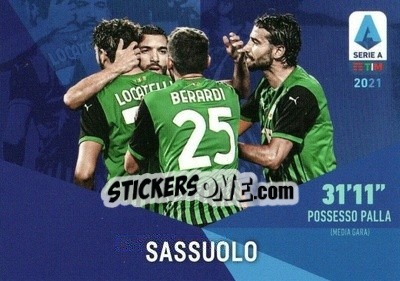 Figurina Sassuolo - Serie A TIM 2020-2021. Official Celebration Set - Panini
