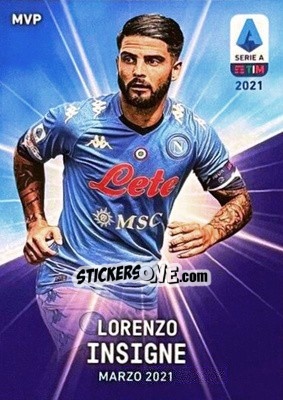 Sticker Lorenzo Insigne - Serie A TIM 2020-2021. Official Celebration Set n. CS36 - Panini