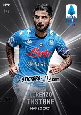 Sticker Lorenzo Insigne - Serie A TIM 2020-2021. Official Celebration Set n. CS36-bf - Panini