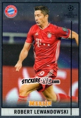 Sticker Robert Lewandowski - Uefa Champions League & Europa League Chrome 2020-2021 n. 75 - Topps Merlin