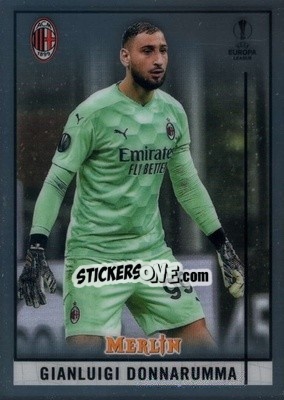 Sticker Gianluigi Donnarumma - Uefa Champions League & Europa League Chrome 2020-2021 n. 77 - Topps Merlin