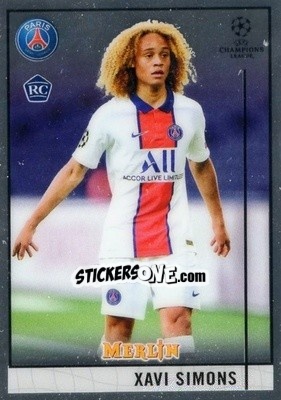Sticker Xavi Simons - Uefa Champions League & Europa League Chrome 2020-2021 n. 87 - Topps Merlin