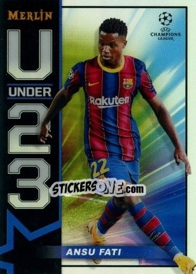 Sticker Ansu Fati - Uefa Champions League & Europa League Chrome 2020-2021 n. U23-AF - Topps Merlin
