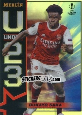 Sticker Bukayo Saka - UEFA Champions League & Europa League Chrome 2020-2021 - Topps Merlin