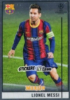 Sticker Lionel Messi - Uefa Champions League & Europa League Chrome 2020-2021 n. 1 - Topps Merlin