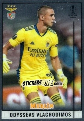 Sticker Odisseas Vlachodimos - Uefa Champions League & Europa League Chrome 2020-2021 n. 42 - Topps Merlin