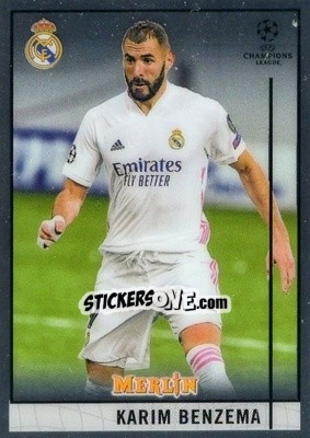 Sticker Karim Benzema - Uefa Champions League & Europa League Chrome 2020-2021 n. 51 - Topps Merlin