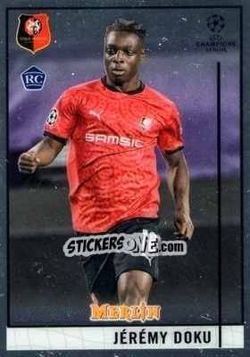 Figurina Jeremy Doku - UEFA Champions League & Europa League Chrome 2020-2021 - Topps Merlin