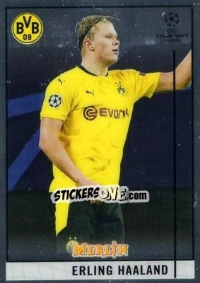 Sticker Erling Haaland - Uefa Champions League & Europa League Chrome 2020-2021 n. 65 - Topps Merlin