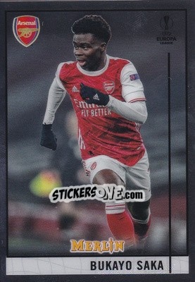 Sticker Bukayo Saka - Uefa Champions League & Europa League Chrome 2020-2021 n. 69 - Topps Merlin