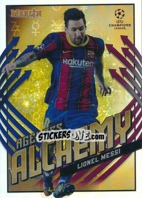 Sticker Lionel Messi - Uefa Champions League & Europa League Chrome 2020-2021 n. AA-LM - Topps Merlin