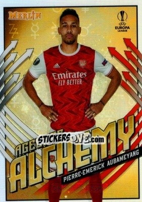 Sticker Pierre-Emerick Aubameyang - Uefa Champions League & Europa League Chrome 2020-2021 n. AA-PA - Topps Merlin