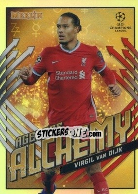 Figurina Virgil van Dijk - UEFA Champions League & Europa League Chrome 2020-2021 - Topps Merlin