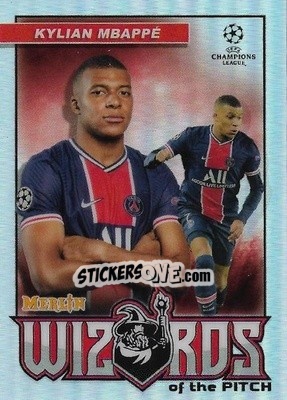 Sticker Kylian Mbappe - Uefa Champions League & Europa League Chrome 2020-2021 n. W-KM - Topps Merlin