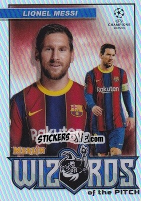 Sticker Lionel Messi - Uefa Champions League & Europa League Chrome 2020-2021 n. W-LM - Topps Merlin