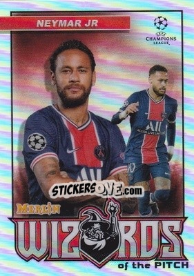 Sticker Neymar Jr - Uefa Champions League & Europa League Chrome 2020-2021 n. W-N - Topps Merlin