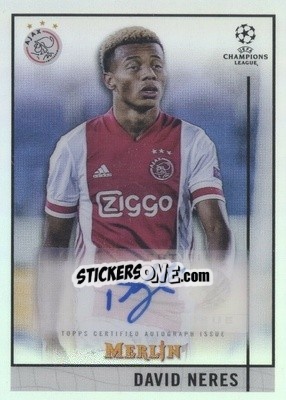 Sticker David Neres - Uefa Champions League & Europa League Chrome 2020-2021 n. BCA-DN - Topps Merlin