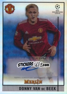 Sticker Donny Van de Beek - Uefa Champions League & Europa League Chrome 2020-2021 n. BCA-DV - Topps Merlin