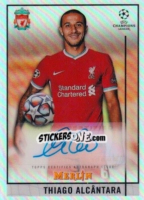 Sticker Thiago Alcantara - UEFA Champions League & Europa League Chrome 2020-2021 - Topps Merlin