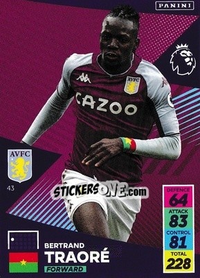 Sticker Bertrand Traoré - English Premier League 2021-2022. Adrenalyn XL - Panini